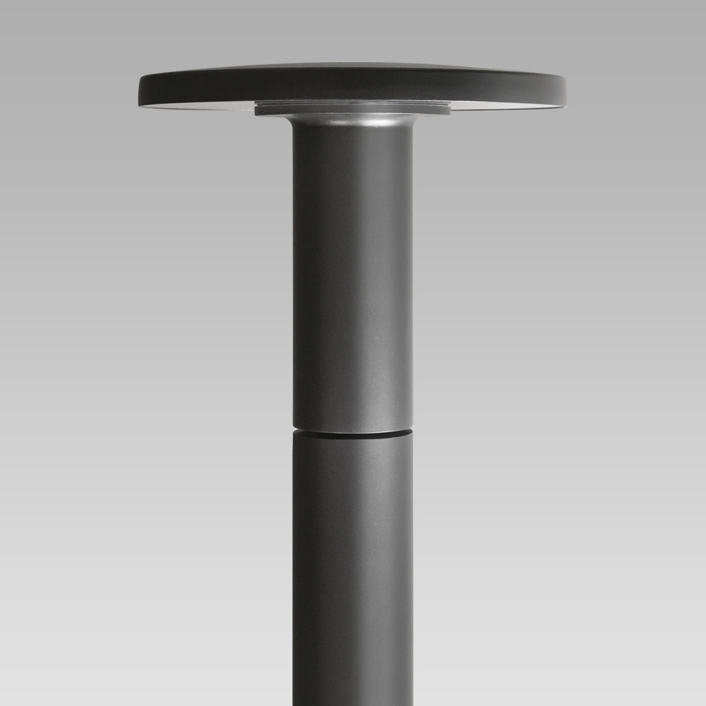Illuminazione Urbana  Apparecchio per l'illuminazione urbana dal design essenziale, illuminazione confortevole che non produce inquinamento luminoso